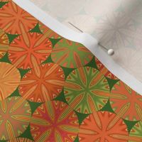 Citrus Slices Geometric on Green small 