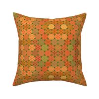 Citrus Slices Geometric on Green small 