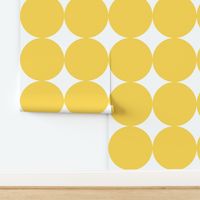 Huge Polka Dots - Bright Yellow by Friztin