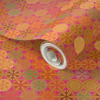 Citrus Slices Geometric  on Pink small 