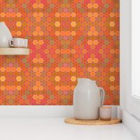 Citrus Slices Geometric  on Pink small 