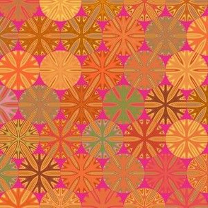 Citrus Slices Geometric  on Pink small 