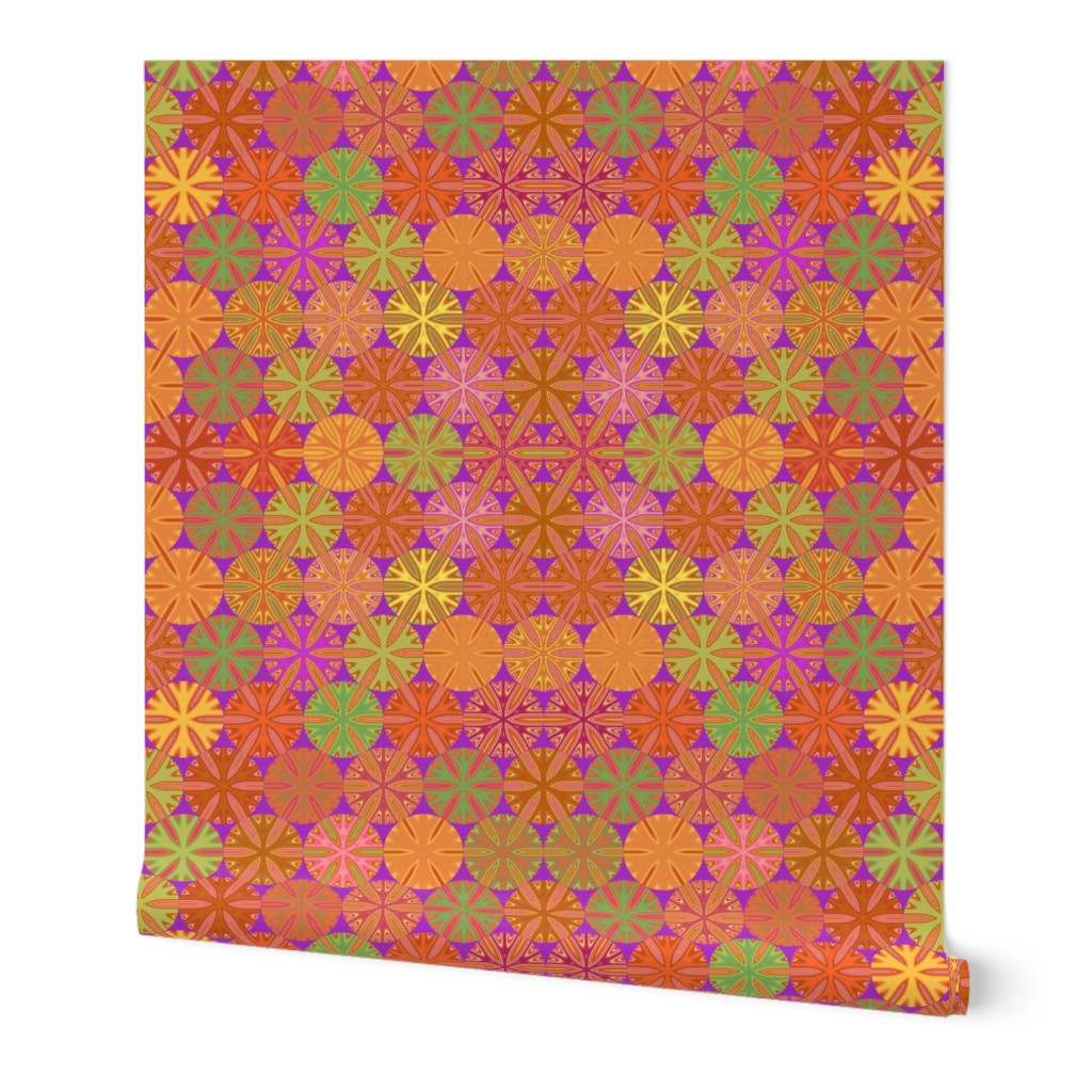 Citrus Slices Geometric on purple large