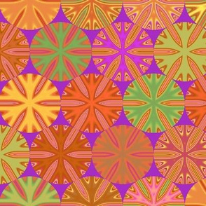 Citrus Slices Geometric on purple large