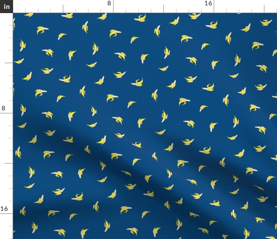 Banana Ditsy on Blue