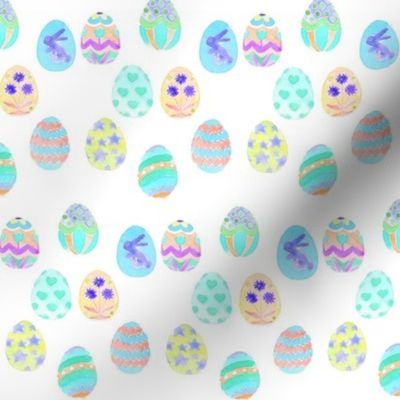 easter eggs decorative blues mini