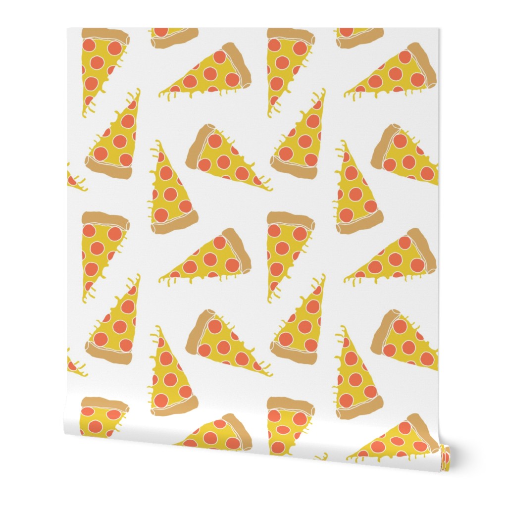 pizza // junk food kids white background pizza print cute pizza food 