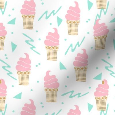 ice cream cone // rad kids triangle summer pastel mint and pink ice cream sweets