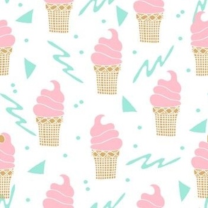 ice cream cone // rad kids triangle summer pastel mint and pink ice cream sweets