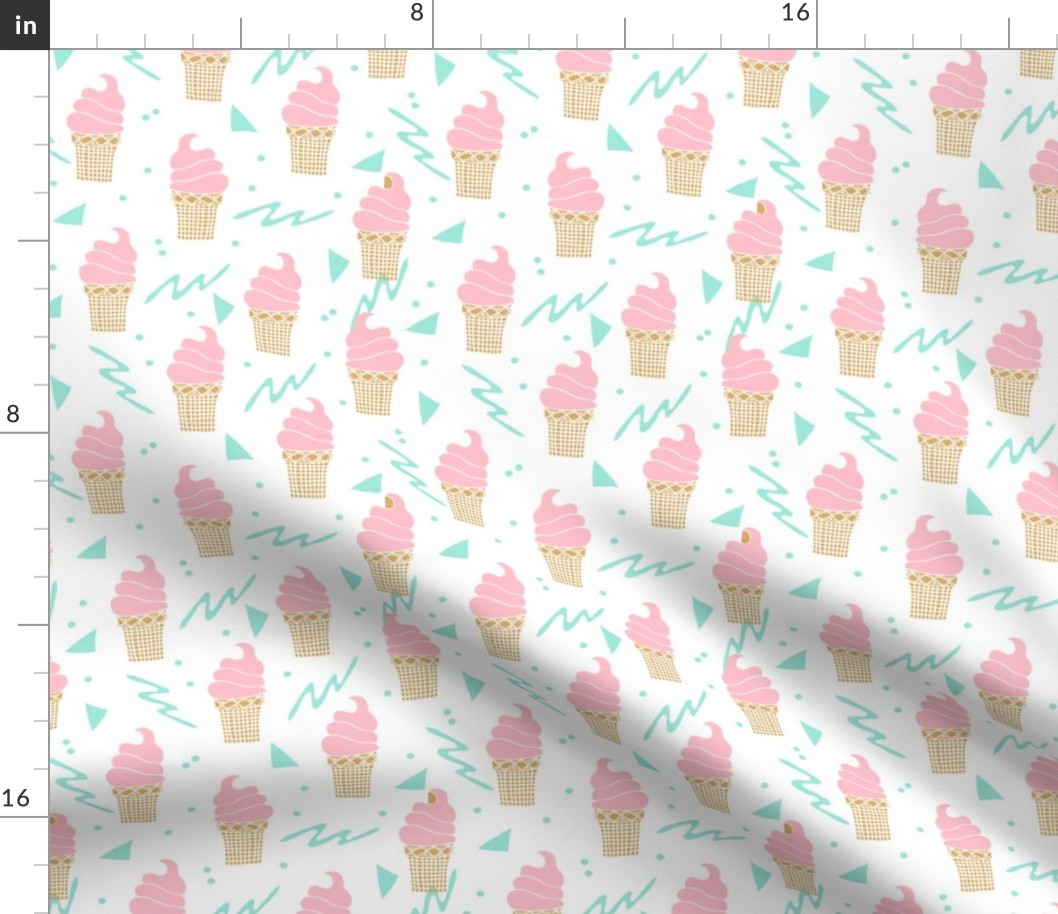 ice cream cone // rad kids triangle summer pastel mint and pink ice cream sweets