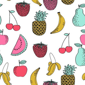 fruit // summer tropical fruits foods watermelon banana summer food print