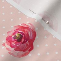 Mini Rose / White Polka Dots