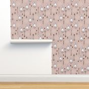 Cool hipster white bunny and geometric arrows spring easter design in gender neutral pastel beige