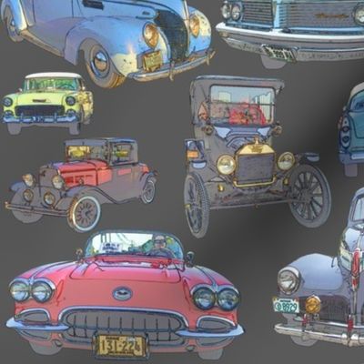 Dean's Antique Car Collage