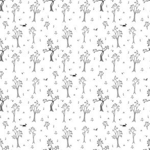 Dotty Forest Black and White Tiny
