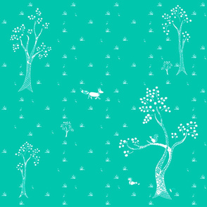 Turquoise Dotty Forest