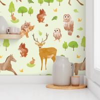 Forest friends - woodland animals