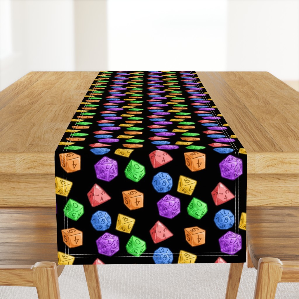 Rainbow Jelly Dice in Black