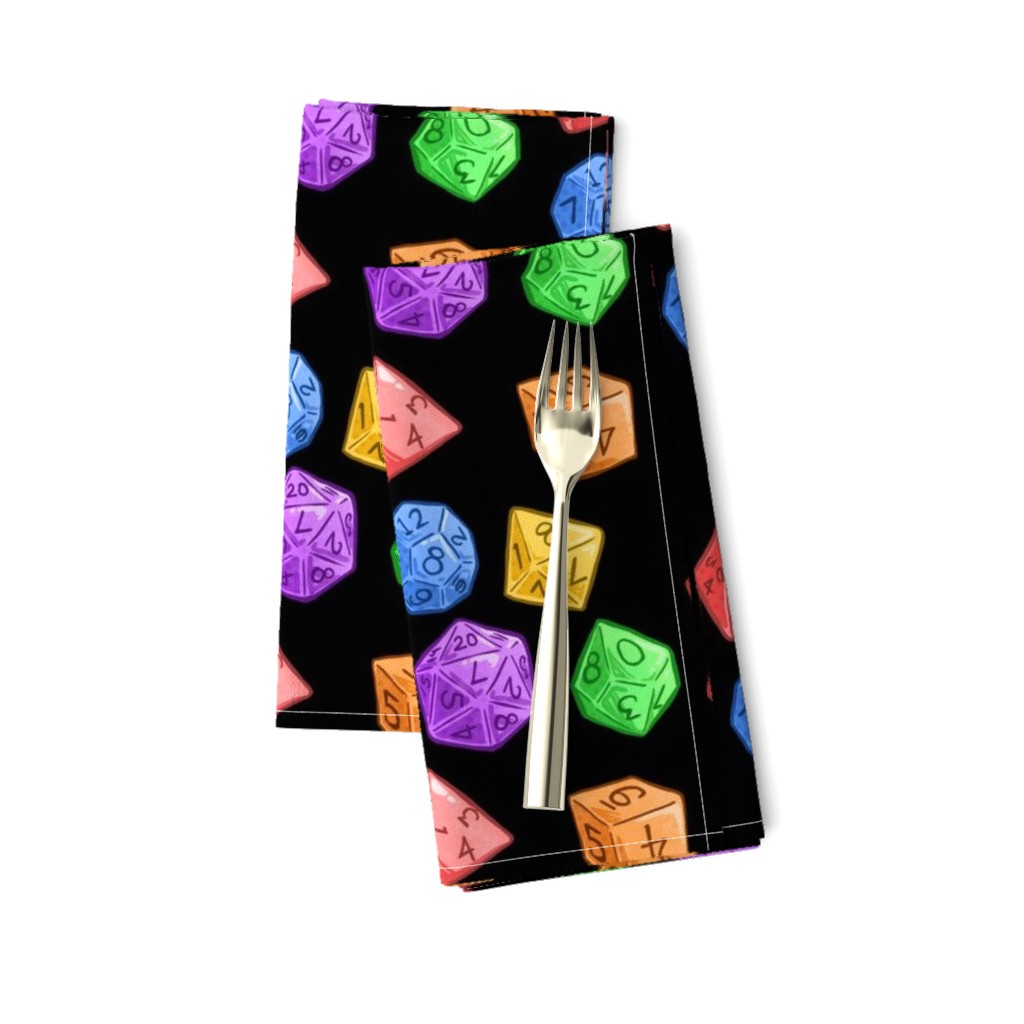 Rainbow Jelly Dice in Black