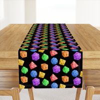 Rainbow Jelly Dice in Black