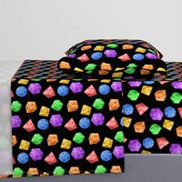 Rainbow Jelly Dice in Black