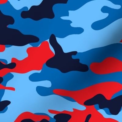 Camouflage red and blue, camo army