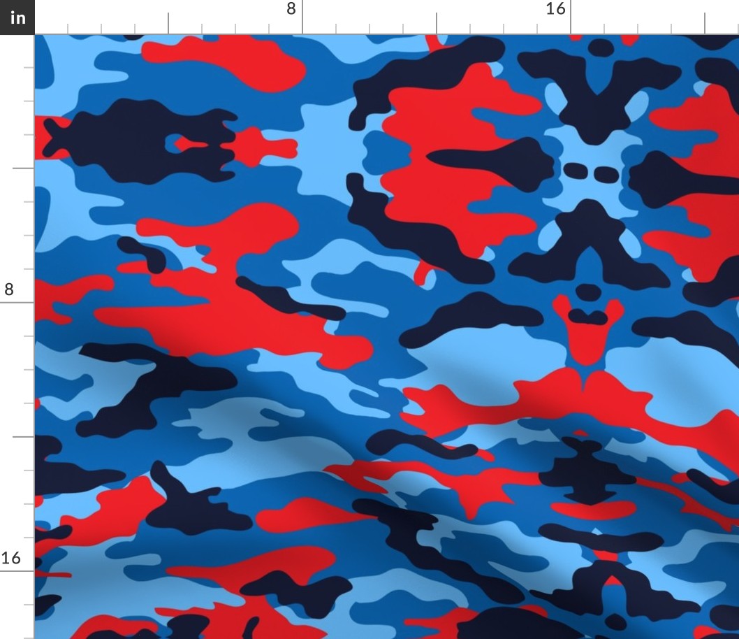 Camouflage red and blue, camo army