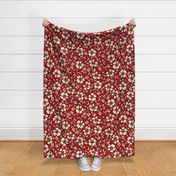 Hibiscus Flower Hawaiian Print in Red