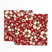 Hibiscus Flower Hawaiian Print in Red