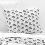 Floral Elephant with Stripes