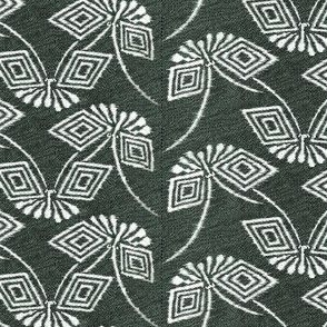 stylized ikat butterfly - grey