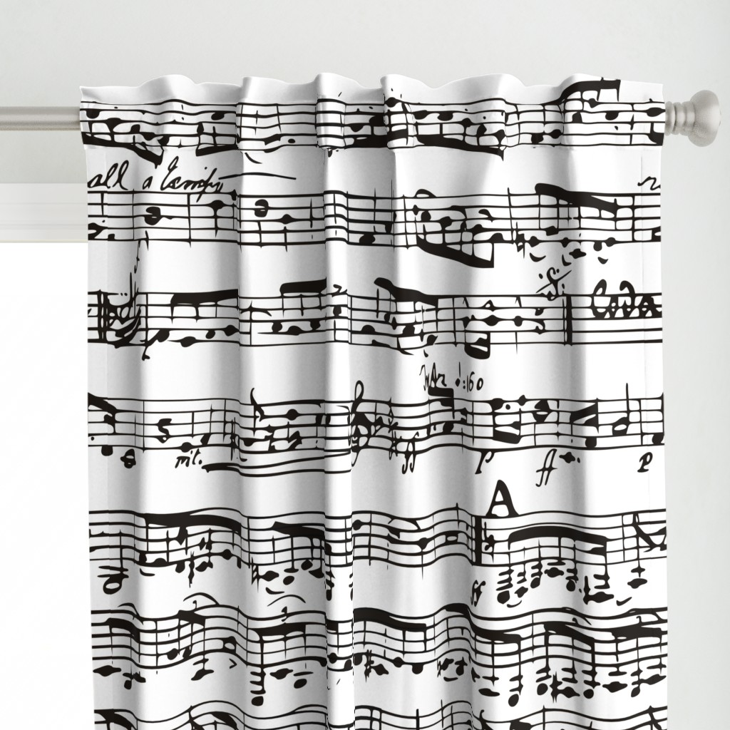 Black and white Music Notes  - LARGE