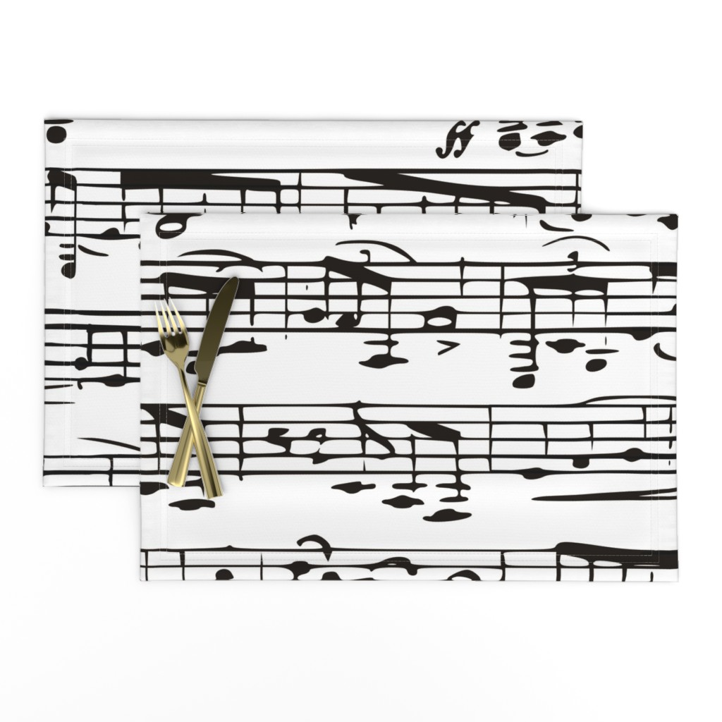 Black and white Music Notes  - LARGE