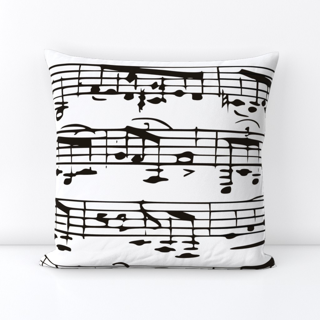 Black and white Music Notes  - LARGE