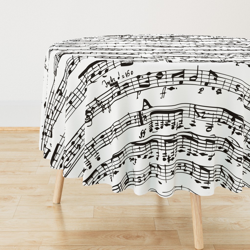 Black and white Music Notes  - LARGE