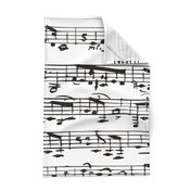 Black and white Music Notes  - LARGE