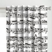 Black and white Music Notes  - LARGE