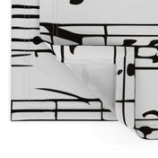 Black and white Music Notes  - LARGE