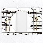 Black and white Music Notes  - LARGE