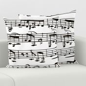 Black and white Music Notes  - LARGE