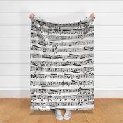 Black and white Music Notes  - LARGE