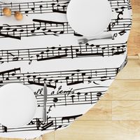 Black and white Music Notes  - LARGE