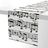 Black and white Music Notes  - LARGE