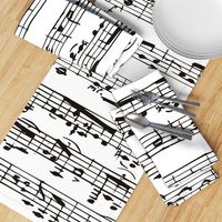 Black and white Music Notes  - LARGE