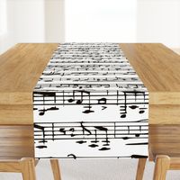 Black and white Music Notes  - LARGE