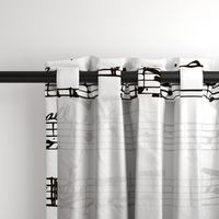 Black and white Music Notes  - LARGE