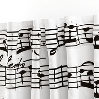 Black and white Music Notes  - LARGE