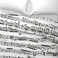 Black and white Music Notes  - LARGE