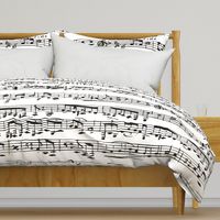 Black and white Music Notes  - LARGE