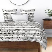 Black and white Music Notes  - LARGE